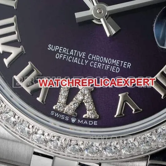 ARF FactoryRolex log top-tier 1:1high-quality purple plate diamond bezel31mm five grid link 278289side live photo