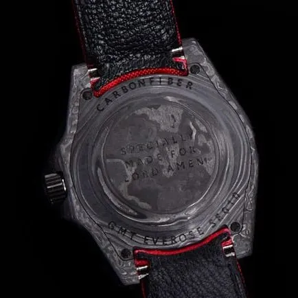 JH factory top-tier replicaRolex watch men's red plate red strap automatic movement nylon belt front view