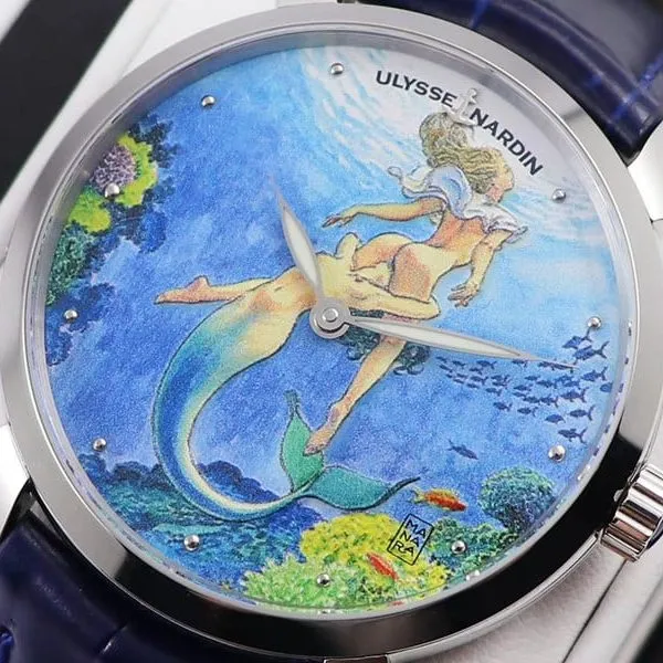 Ulysse Nardin top-tiersuper gilt classic series watch 3203-136LE-2/MANARA.06 side view