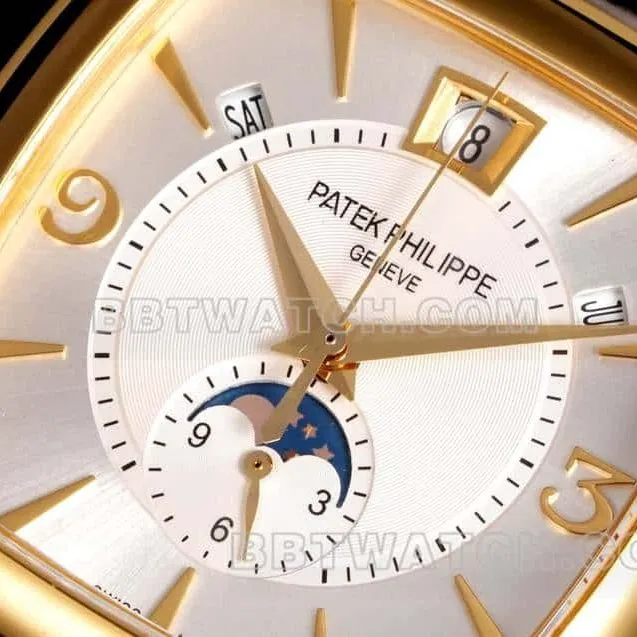 TW factory Patek Philippe complicated function timepiece top-tier 1:1high-quality silver white dialyellow gold5135caseback live photo