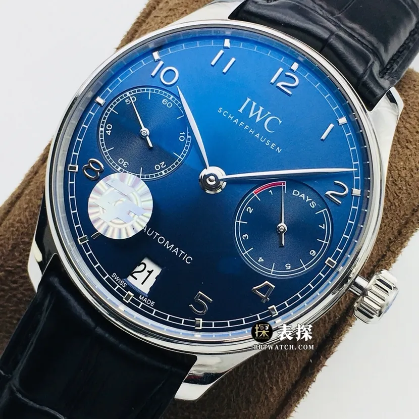 ZF FactoryIWC watch Portuguese watch men's blue dialleather strap model pictures and prices clasplive photos