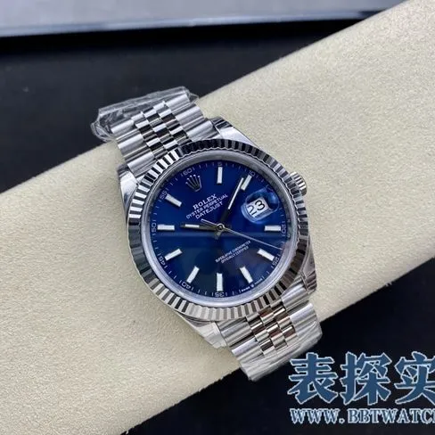 VS FactoryRolex men's logbook watch blue dial 41mm steel bracelet model m126334-0002detail shots