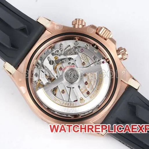 watch DaytonaJF factory Rolexrose gold disc rose gold case 4131 mechanical front live photo
