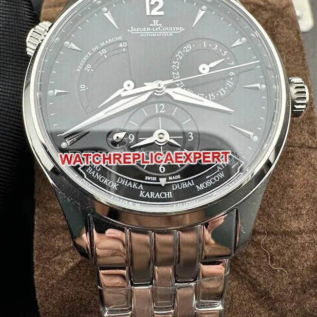 watch Jaeger-LeCoultre9F factory master black dial mechanical 1428421front live photo