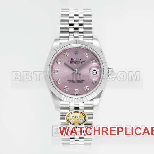 ARF FactoryRolex log 1:1top-tier pink plate 31mm five grid link 278274side live photo