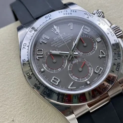 Top C factory Rolex gray plate Daytona 4130 movement 40mm 904 steel men's watch front view