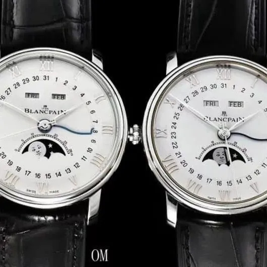 OMBlancpainvilleret classic series replica6639moon phase real and watch review V2-V3 price chart
