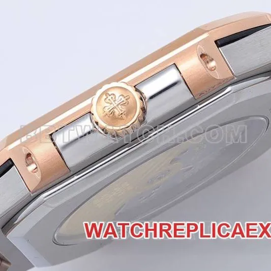 Patek Philippe collectible watch PPF Factory45MMblue dial mechanical gold steel bracelet model 5821front live photo