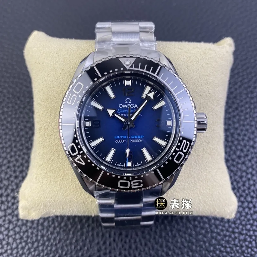 SBF factory OmegaSeamastersuper watch men's blue and black gradient steel bracelet model pictures and prices braceletlive photos