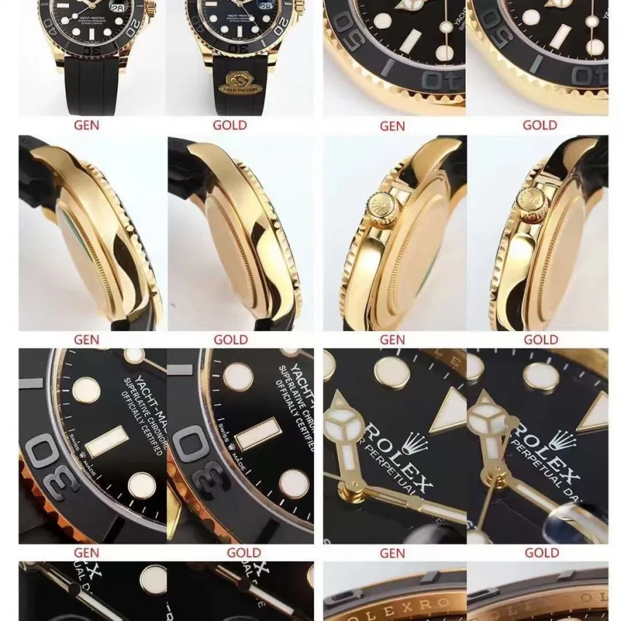 Gold factory Rolextop-tier watch Yacht-Master 226658 genuine and fake comparison evaluation appearance live photos