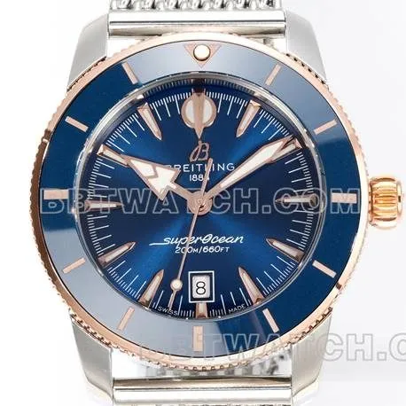 collectible watch BLS factory super ocean culture Breitlingblue dialrose gold steel braceletbraceletlive photos