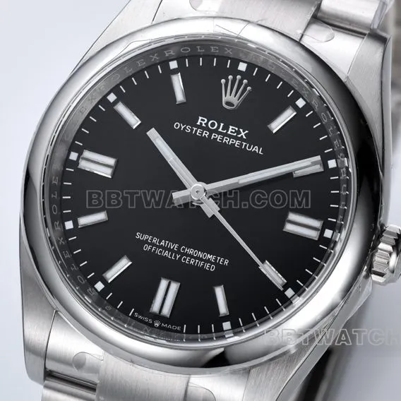 Factory C Rolex Oyster Perpetual top-tier 1:1super clone41mmblack dialm124300-0002side live photo