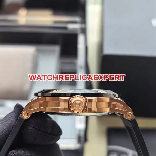collectible watch bentley BL-62 pinnacle black rubber braceletfront live photo