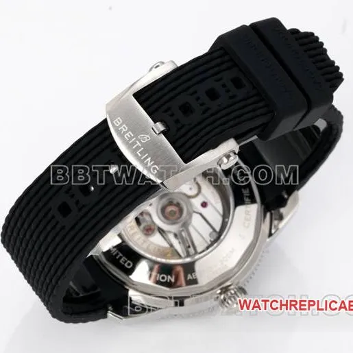 Watch Super Ocean Culture BLS Factory Breitlingblack Dial Rubber Braceletfront Live Photo