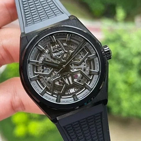 Big factory high-quality replicaLF Zenith black dialDEFY series new upgraded version men's watch movement picture