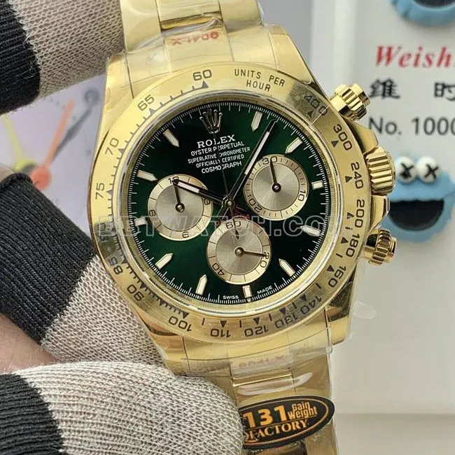 collectible watch QF factory DaytonaRolex brown dial rose gold4131 mechanical front live photo
