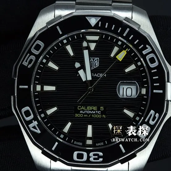 TAG Heuer Aquaracer top-tier watch men's black dialsteel bracelet pictures and prices front live photo