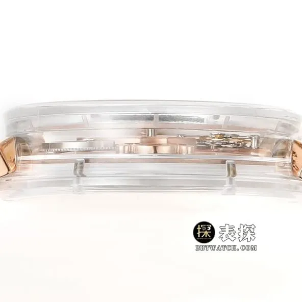 RM men's Louis Vuitton watch hollow plate tourbillon red leather strap model side live photo