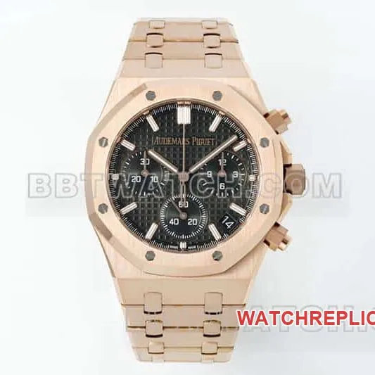 APS factory Audemars PiguetRoyal Oak1:1super ink green dialrose gold26240side live photo