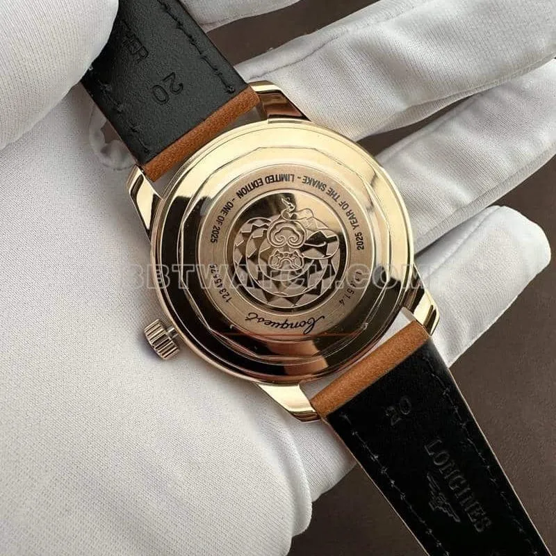 AF FactoryLongines Concas super clonegreen dialrose goldleather strap clasplive photos