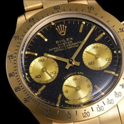top-tier watch Rolex manual chronograph movement retro series 18K gold black dial men's watch movement picture