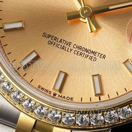 ARF FactoryRolex log 1:1top-tier gold plate diamond bezel31mm intergold five-grid chain link278383braceletlive photos