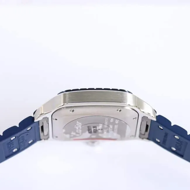 top-tiersuper cloneCartierGF Santos rubber strap men's watch back cover picture