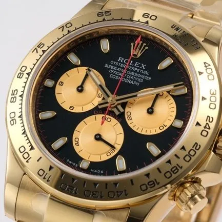 top-tier replicaRolex men's black dialsteel bracelet cosmometer type Daytona fully automatic movement watch back cover picture
