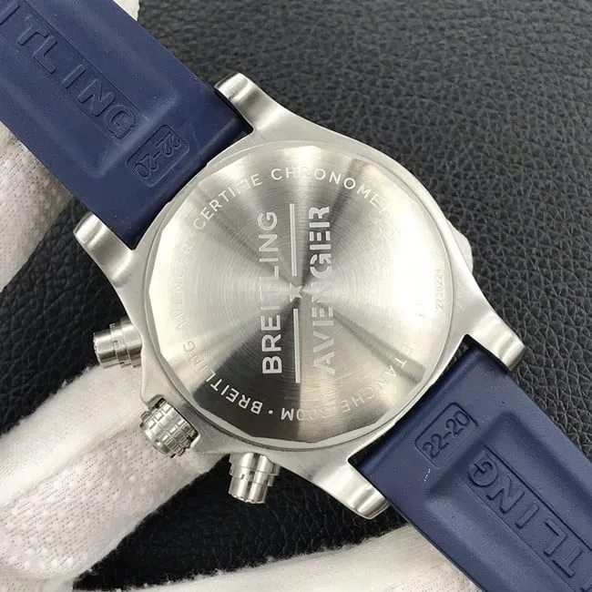 Breitlingtop-tier watch Avengers series full automatic movement men's blue dialrubber strap side view