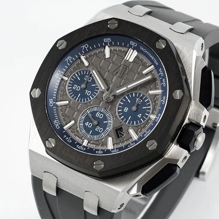 APF offshore Audemars Piguet1:1replica watch gray plate rubber model 26420IO.OO.A009CA.01movement picture