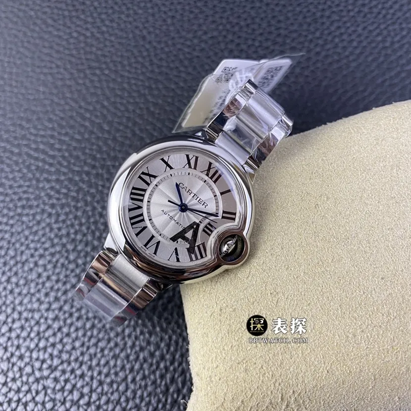 V6 factory Cartier blue balloon top-tier watch ladies silver white dialsteel bracelet model pictures and prices clasplive photos