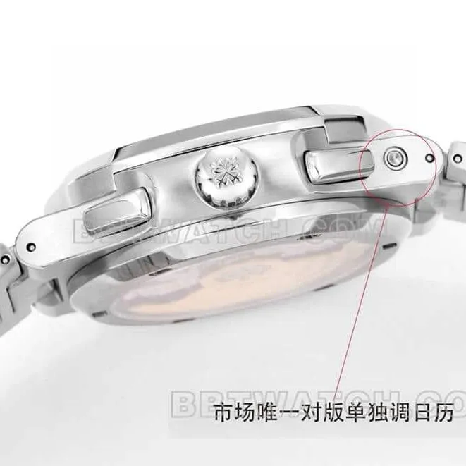 Sporty and elegant optimal watch P1 factory Patek Philippeblack dial mechanical steel bracelet model 5990clasplive photos