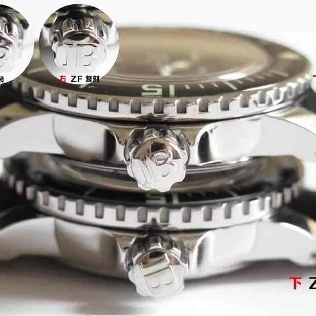 Blancpain1:1replica watch, ZF Fifty Fathoms watch, side comparison picture