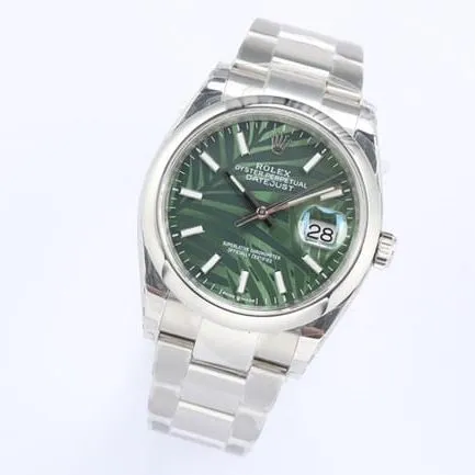 EW FactoryRolextop-tier watch men's green dial steel braceletDatejust36 series automatic movement watch bracelet picture