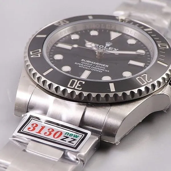 super cloneRolex watch top-tierBlack Submariner no calendar 3130movementdetail shots