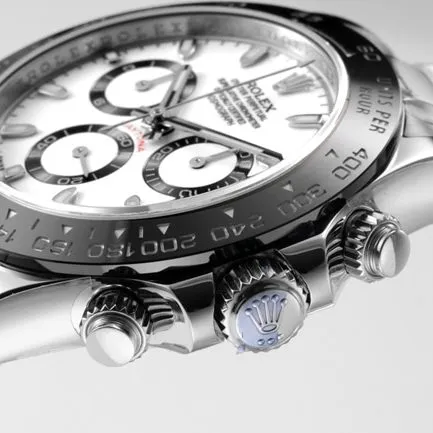 top-tier replicaRolex men's white dialsteel bracelet universe Daytona fully automatic movement watch front view