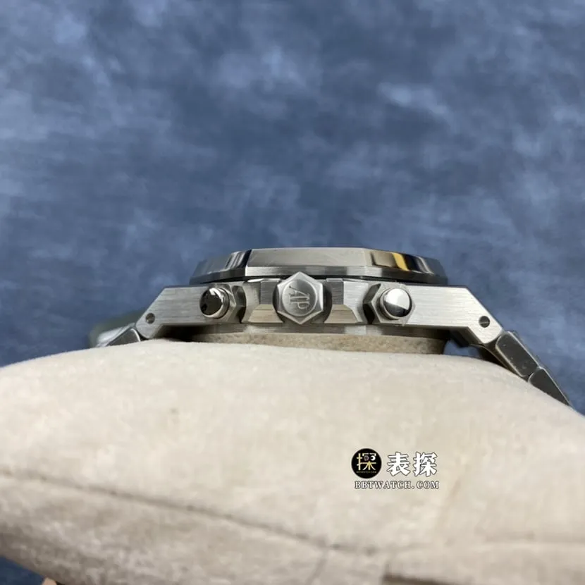 OM FactoryAudemars PiguetRoyal Oak1:1top-tier watch men's blue panda dial chronographsteel bracelet model pictures and prices front live photo