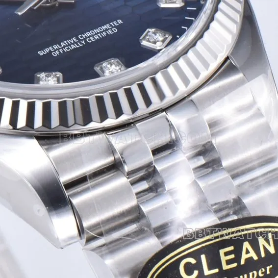 C factory Rolex log super clone36mm blue pit pattern m126234-0057front live photo