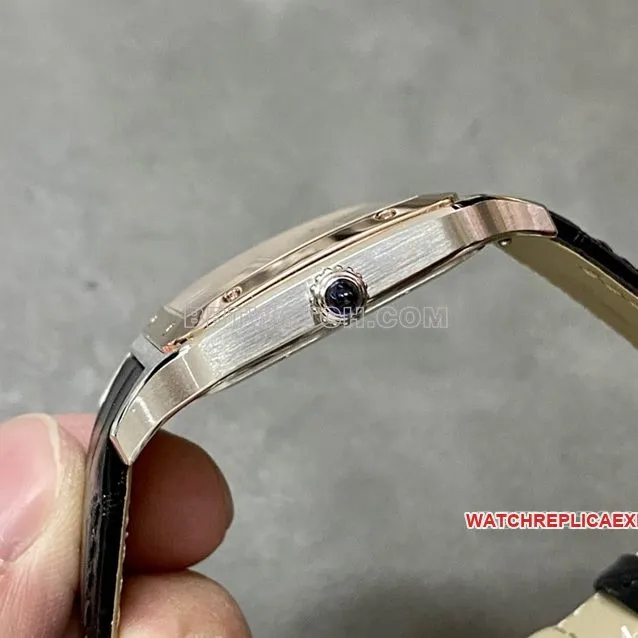 F1 factory Cartier Santos top-tier silver dialrose gold circle large size W2SA0017 front live photo