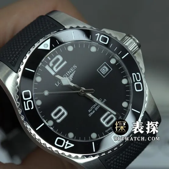 ZF FactoryLongines Concas top-tier watch men's black dial rubber model pictures and prices clasplive photos