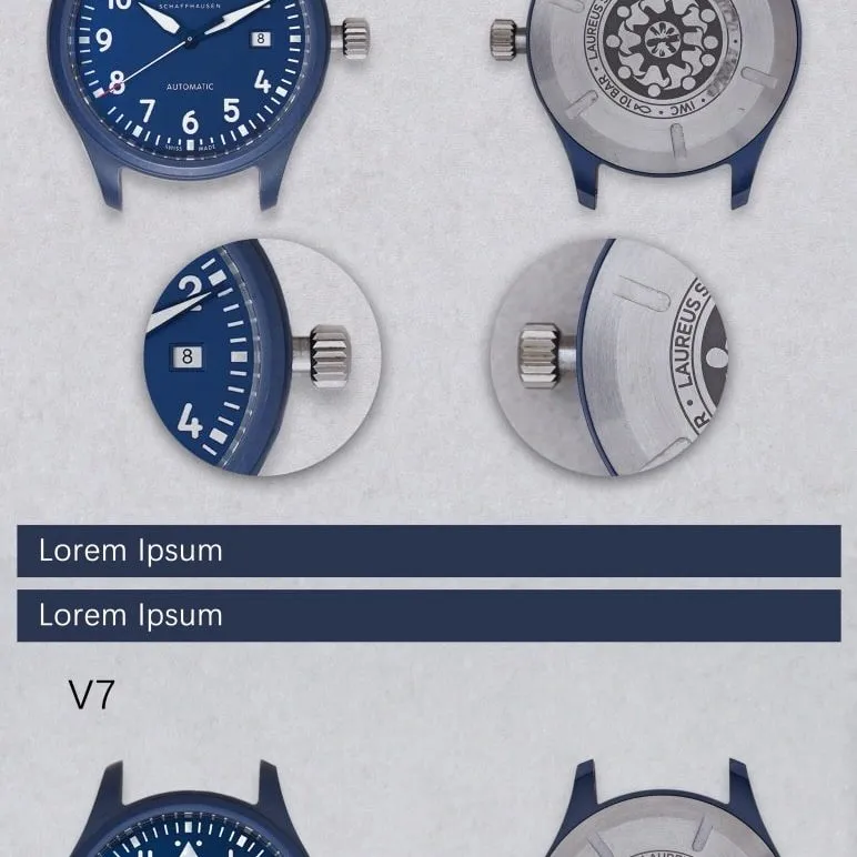 V7 Pilot IW328101 Real vs. Fake Comparison Review IWC Top Watch Appearance Comparison Chart