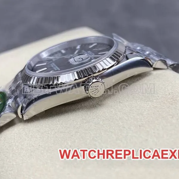Rolextop-tier watch ARF FactoryDatejustblack dial36mmsteel bracelet front live photo