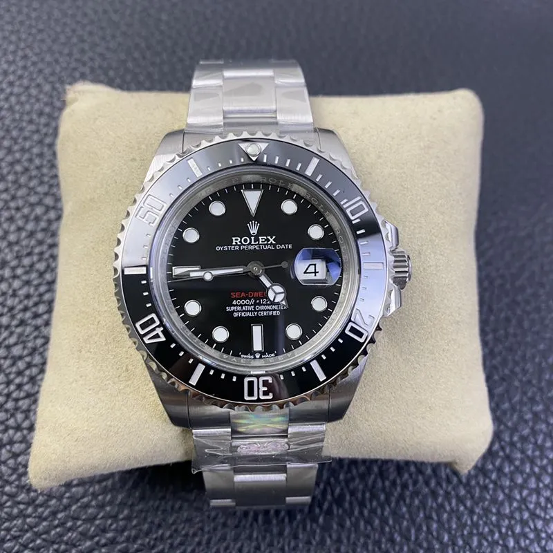 Rolextop-tiersuper watch single red Sea-Dweller series men's mechanical watch front view