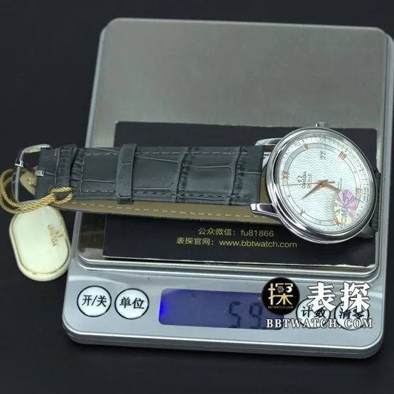 MKS FactoryOmega Diefei top-tier watch white dial gold needle leather strap model pictures and prices front live photo