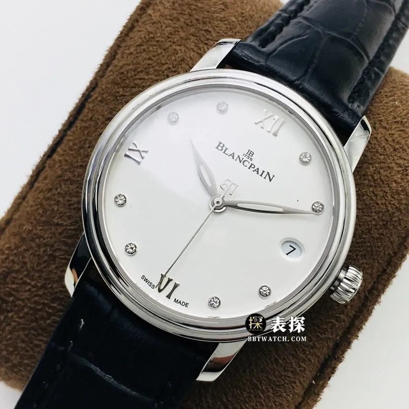 AN FactoryBlancpain classic top-tier watch women's white dialleather strap model pictures and prices braceletlive photos