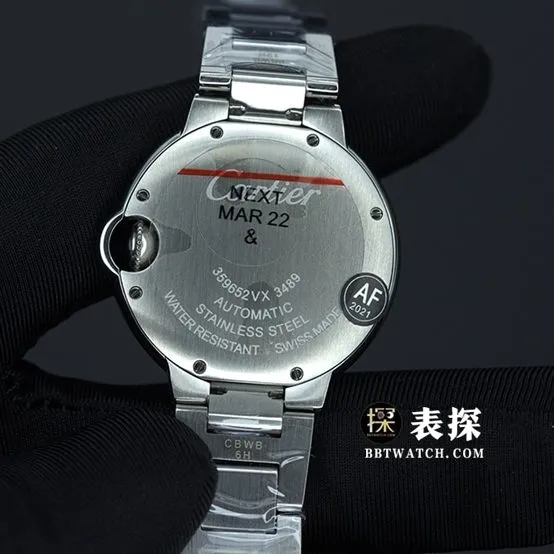 AF FactoryCartier blue balloon top-tier watch men's white dialsteel bracelet picture and price front live photo