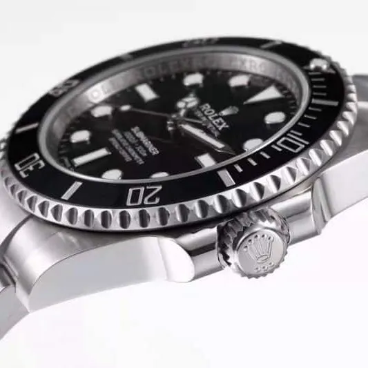 ZZF Factory Rolex Submariner 114060-97200 No Date Black Submariner Real vs. Fake Review Logo Images