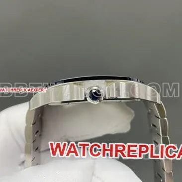 watch CartierMLF factory Santos blue hollow disc mechanical caseback live photo