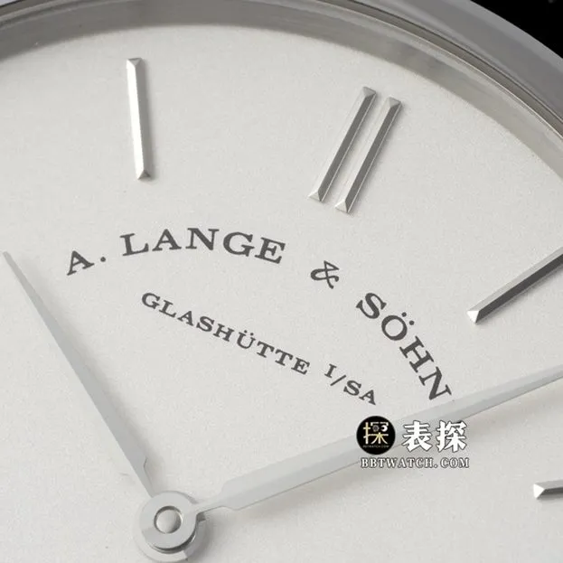 F8 Saxony Lange collectible watches Men's Silver White Plate Belt Model 211.027