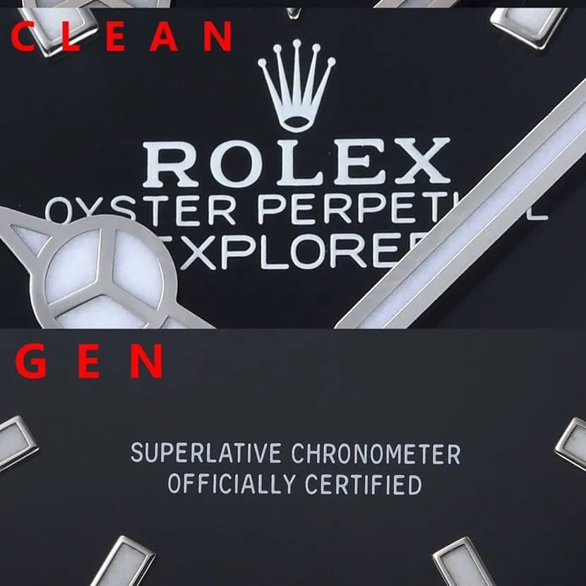 Rolex1:1replica, c explorer watch, front comparison picture